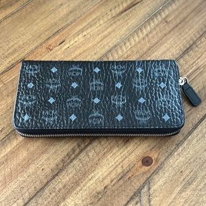 Mcm large zip around wallet